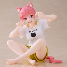 Taito The Quintessential Quintuplets Desktop Cute Figure - Ichika Nakano Original Cat Room Wear Anime Ver 15 cm Figür