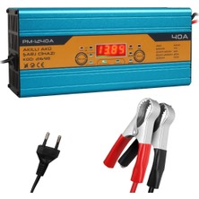 Semel DC-1240A 12V-40A Akü Şarj Cihazı Jel Kuru Asitli Akülere Uygun (Lithium-Ion Pil ve Akülere Uygun Değildir)