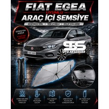 STS Oto Aksesuar Fiat Egea Araç Ön Cam Güneşliği Katlanabilir Şemsiye Oto Güneşlik Uv Korumalı Gölgelik Araba Oto Şemsiyesi