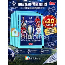 MNT Zone Topps, Uefa Şampiyonlar Ligi 2024-25 Sezonu Çıkartma Paketi x 20 Paket
