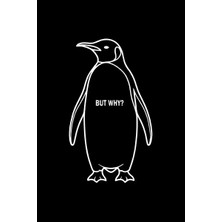 Ayessa Erkek Nihilist Penguen Baskılı 3 Iplik Pamuklu Kapüşonlu Sweatshirt Hoodie Siyah Siyah - 2xl