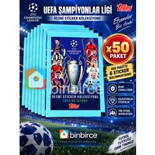 MNT Zone Topps, Uefa Şampiyonlar Ligi 2024-25 Sezonu Çıkartma Paketi x 50 Paket