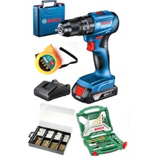Bosch Gsb 185 Li Tek Bataryalı Darbeli Şarjlı Matkap Vidalama 224 Parça Aksesuar