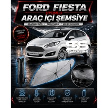 STS Oto Aksesuar Ford Fiesta Araç Ön Cam Güneşliği Katlanabilir Şemsiye Oto Güneşlik Uv Korumalı Gölgelik Araba Oto Şemsiyesi