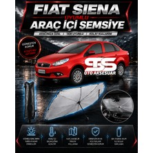 STS Oto Aksesuar Fiat Siena Araç Ön Cam Güneşliği Katlanabilir Şemsiye Oto Güneşlik Uv Korumalı Gölgelik Araba Oto Şemsiyesi