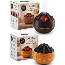 Zenviaa Aura Şömine Hava Nemlendirici Buhar Makine - Koku Giderici 8778 (4887) Zenviaafgrr