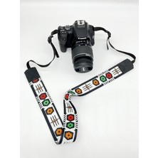 Anatolia Craft Dslr ve Slr Fotoğraf Makineleri Için Trafik Desen Boyun ve Omuz Askısı,kayışı