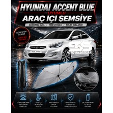 STS Oto Aksesuar Hyunda Accent Blue Araç Ön Cam Güneşliği Katlanabilir Şemsiye Oto Güneşlik Uv Korumalı Gölgelik Araba Oto Şemsiyesi