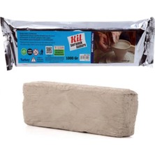 Üstüner Seramik, Kil Hamuru, 1000 Gr, Beyaz Renk, Modelleme Çamuru, Kil