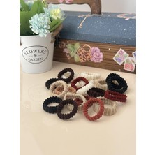Üstüner Kadın Kahverengi Ultra Esnek Tırtıklı 20 Li Havlu Lastik Toka Seti, Lastik Toka Seti, Toka Organizer, Toka, Kız Çocuk Toka, Toka Organizer