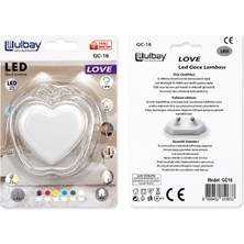 10 Adet Kalp Ledli Gece Lambası Gc-16