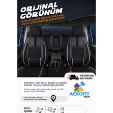 MKG Otomotiv Peugeot Rcz Phantom Siyah Beyaz Tay Tüyü Oto Koltuk Kılıfı Tam Set -Ortopedik-Kolay Montaj-Terletmez 2010-2015