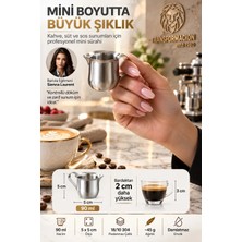 Transformacion 90 ml 5x5 cm  Mini Sütlük Espresso Pitcher Sosluk Sürahisi 18/10 304 Paslanmaz Çelik 723666