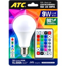 Beruflic Kumandalı - Rgb 9W=60W - E27 LED Ampul 700LM 15000 Saat Ömür BX40