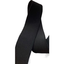 Üstüner 6 cm Siyah Bel Paça Don Etek Lastiği Yassı Geniş 5 Metre-Siyah