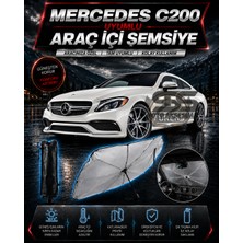 STS Oto Aksesuar Mercedes C200 Araç Ön Cam Güneşliği Katlanabilir Şemsiye Oto Güneşlik Uv Korumalı Gölgelik Araba Oto Şemsiyesi