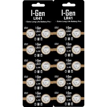Üstüner Batteries LR41 1.5V Alkalin Düğme Pil (Ag3, G3, 192, L736) (20 Adet)