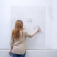 Üstüner 100X120 cm Kareli Statik Akıllı Kağıt Tahta - Silgili Tahta Kalemi Hediyeli