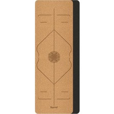 Üstüner Pro Series Hizalamalı 5mm Doğal Mantar Cork Yoga Matı Pilates Minderi
