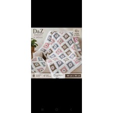 D&z Konsept %100 El Örgüsü Papatya Motifli Bebek Battaniyesi (90X90 Cm)