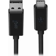 Üstüner USB 3.1 Usb-C - Usb-A Kablosu, 0,9 M (Usb-If Sertifikalı, 10 Gbps, Ultra Hd 4k), Siyah