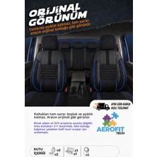 MKG Otomotiv Renault Kangoo 1 Phantom Siyah Mavi Tüyü Ticari 2+1 Oto Koltuk Kılıfı Tam Set -Ortopedik-Kolay Montaj-Terletmez 1997 - 2008