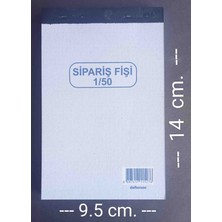 Deftersan A6 Sipariş Fişi 1/50 9.5X14 cm 12 Adet