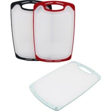 31X20CM Küçük Plastik Kesim Panosu Kaymaz Silikon Kenarlık - 10MM Kalınlık