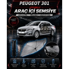 STS Oto Aksesuar Peugeot 301 Araç Ön Cam Güneşliği Katlanabilir Şemsiye Oto Güneşlik Uv Korumalı Gölgelik Araba Oto Şemsiyesi