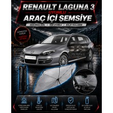 STS Oto Aksesuar Renault Laguna 3 Araç Ön Cam Güneşliği Katlanabilir Şemsiye Oto Güneşlik Uv Korumalı Gölgelik Araba Oto Şemsiyesi
