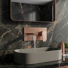 Titanium Design Rose Gold Ankastre Banyo Lavabo Bataryası