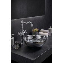 Titanium Design Krom Nostalji Çanak Lavabo Bataryası