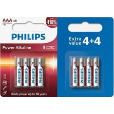 Semel Power Alkaline LR03P8BP/10 1.5V Aaa Ince Kalem Pil (4+4) 8’li Paket