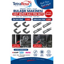 Tetra Rosa Arçelik Beko Altus Uyumlu Bulaşık Makinesi Üst Sepet Ray Pimi (4 Adet Ön 4 Adet Arka Stoper)