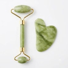 Ahsen Sağlık Hacamat Kupası Jade Roller Gua Sha Yeşim Taşı Seti