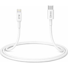 Üstüner Usb-C’den Lightning Şarj Kablosu 1 Metre | 27W Hızlı Şarj, 3.0A Güç Çıkışı | Örgülü Dayanıklı Tasarım, Akıllı ve Güvenli Şarj Desteği