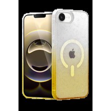 Semel Apple iPhone 16E Pummel Shiny Magsafe Kapak - Gold