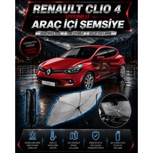 STS Oto Aksesuar Renault Clio 4 Araç Ön Cam Güneşliği Katlanabilir Şemsiye Oto Güneşlik Uv Korumalı Gölgelik Araba Oto Şemsiyesi