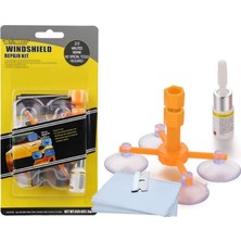Üstüner Araç Ön Cam Kırık Çatlak Giderici Hızlı Tamir Kiti 2,5 cm Çap Kadar Uygundur, 3ml 5 Film,