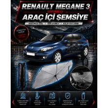 STS Oto Aksesuar Renault Megane 3 Araç Ön Cam Güneşliği Katlanabilir Şemsiye Oto Güneşlik Uv Korumalı Gölgelik Araba Oto Şemsiyesi