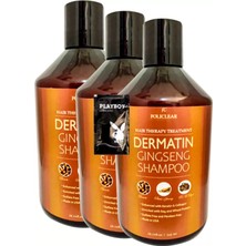 Motto Ticaret Dermatin Uzun Güçlü Saç Besleme Ginsengli Özel Bakım Sampuani 500 ml X4 Shampooı + Hediye Jel