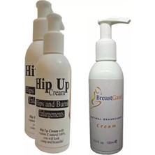 Motto Ticaret Hintohu Hipup Kalça Kaldırma,büyütme,sıkılaştırıcı Krem 120 ml 2 Adet+Breastgaın Toparrla