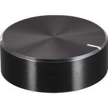 Üstüner Alkatronik Alüminyum Pot Başlığı 30MM 6mm Tırtıklı Mil Siyah Metal Rotary Enkoder Potansiyometre Ses Kontrol