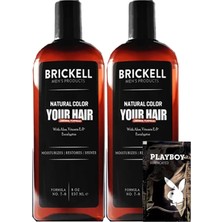 Motto Ticaret Brickell Erkeklere Özel Anti-White Saç Sakal Bakım Şampuanı 237 ml x 2 Adet + Yanında Jel