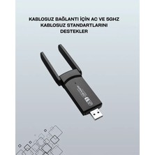 Semel Tak-Çalıştır Özellikli Çift Bant Wifi Adaptör – 1200 Mbps