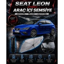STS Oto Aksesuar Seat Leon Araç Ön Cam Güneşliği Katlanabilir Şemsiye Oto Güneşlik Uv Korumalı Gölgelik Araba Oto Şemsiyesi