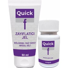Motto Ticaret Quick F Seti: Quick F Gel 50 ml Jel Hafifliğin Anahtarı + Quick F 15 Kaps Bir Arada