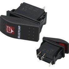 Semel Sintine Pompa Sembollü Işıklı 3 Pinli On-Off 12-24V Marin Switch