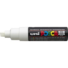 Üstüner Unı-Ball Marker Kalem Pc-8k Beyaz - Tek Kalem