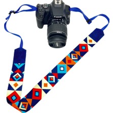 Dslr ve Slr Fotograf Makineleri Için Etnik-Geometrik  Desen  Boyun ve Omuz Askısı,kayışı